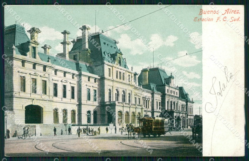Argentina Buenos Aires Estacion del Ferro Carril del Sud postcard XP0983 – fronte
