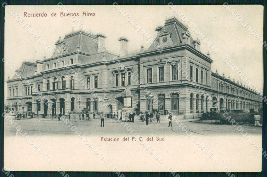 Argentina Buenos Aires Estacion del Ferro Carril del Sud postcard XP0984 – fronte