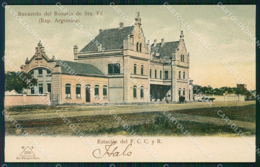 Argentina Rosario de Santa Fe Estacion postcard XP0990 – fronte