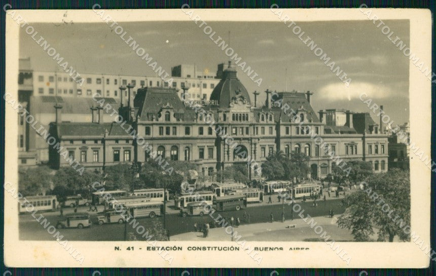 Argentina Buenos Aires Estacion Constitucion RPPC postcard XP0993 – fronte