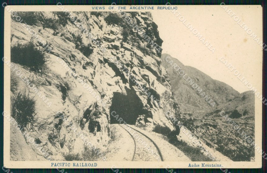 Argentina Andes Mountains Pacific Railroad postcard XP0994 – fronte