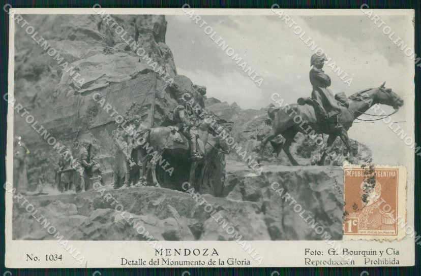 Argentina Mendoza Monumento de la Gloria RPPC postcard XP1002 – fronte