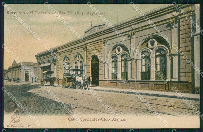 Argentina Rosario Club Aleman Deutscher Verein postcard XP1014 – fronte