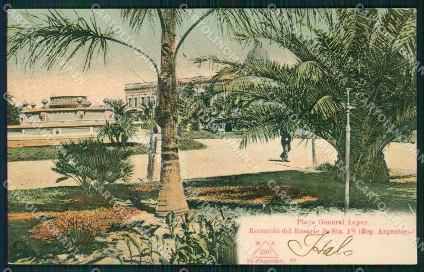 Argentina Rosario Plaza General Lopez postcard XP1015 – fronte