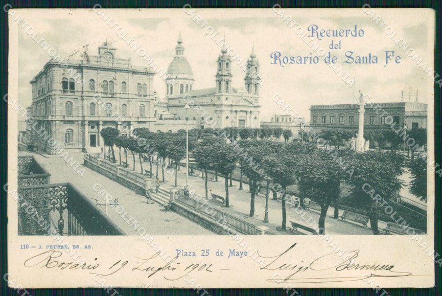 Argentina Rosario Plaza 25 de Mayo postcard XP1018 – fronte