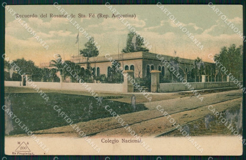 Argentina Rosario Colegio Nacional ABRADED postcard XP1023 – fronte