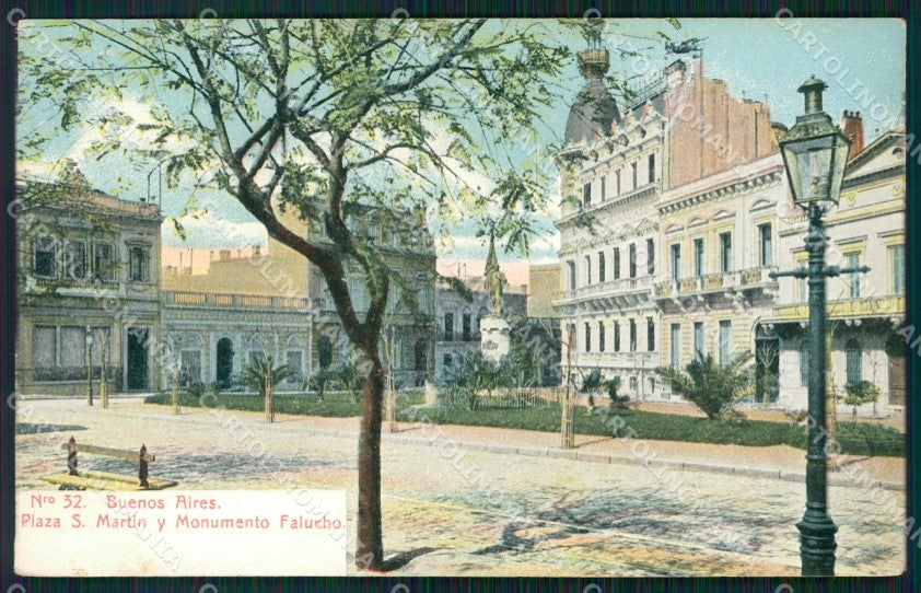 Argentina Buenos Aires Plaza S Martin postcard XP1032 – fronte