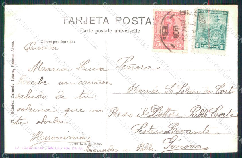 Argentina Buenos Aires Calle Florida ABRADED postcard XP1034 – retro