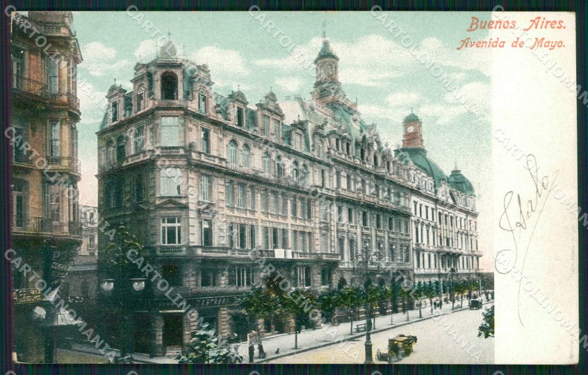 Argentina Buenos Aires Avenida de Mayo postcard XP1041 – fronte