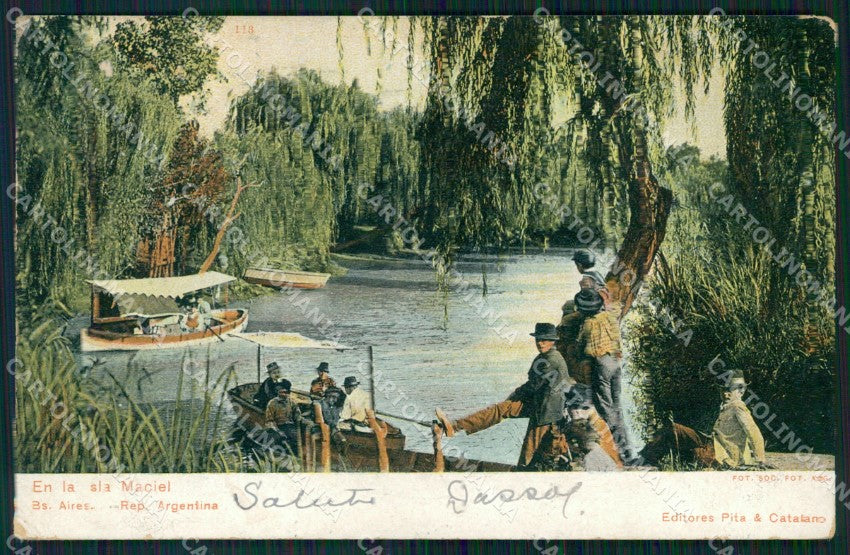 Argentina Dock Sud Isla Maciel postcard XP1048 – fronte