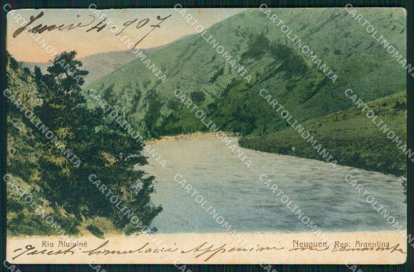 Argentina Neuquen Rio Alumine postcard XP1050 – fronte