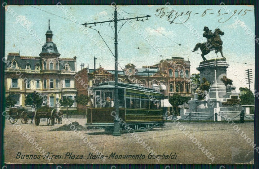 Argentina Buenos Aires Plaza Italia Garibaldi postcard XP1062 – fronte