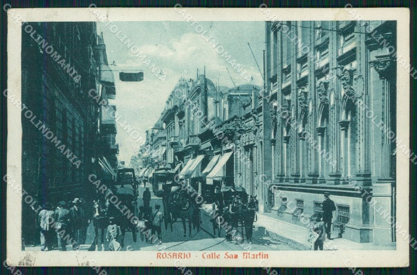 Argentina Rosario Calle San Martin postcard XP1063 – fronte
