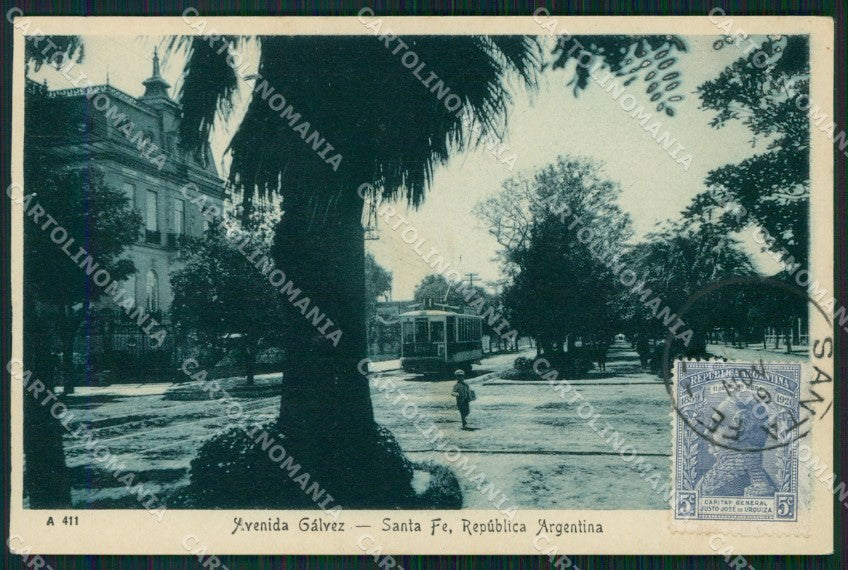 Argentina Santa Fe Avenida Galvez postcard XP1067 – fronte