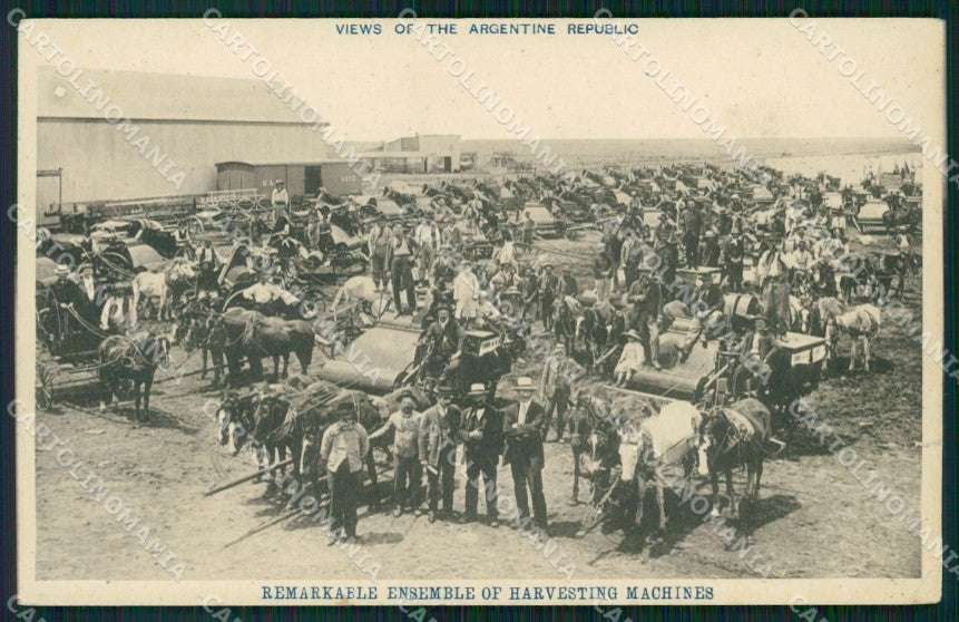 Argentina Buenos Aires ? Harvesting Machines postcard XP1072 – fronte