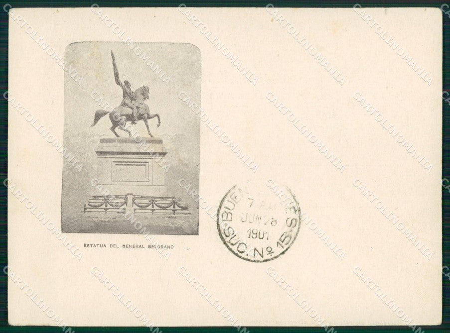 Argentina Buenos Aires Estatua General Belgrano postcard XP1082 – fronte