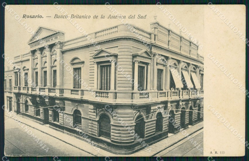Argentina Rosario Banco Britanico postcard XP1088 – fronte