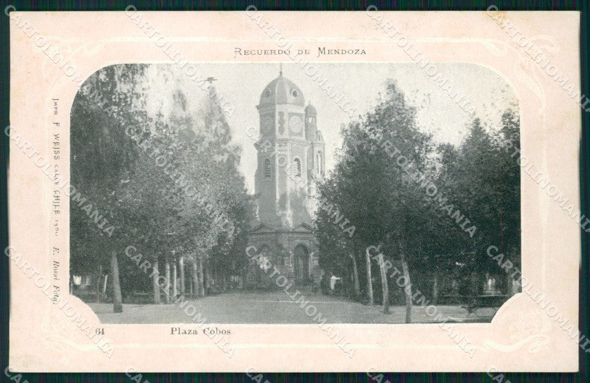 Argentina Mendoza Plaza Cobos postcard XP1090 – fronte