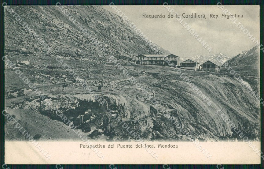 Argentina Mendoza Puente del Inca Cordillera postcard XP1093 – fronte
