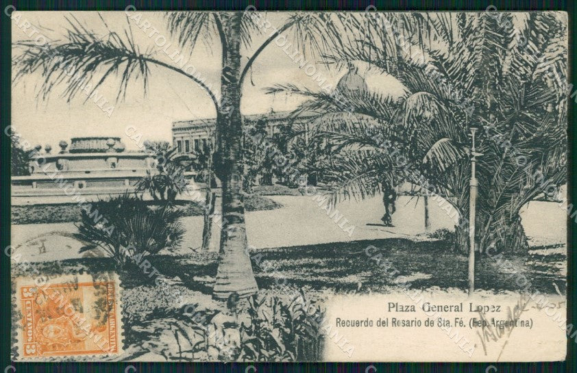 Argentina Rosario Plaza General Lopez UNGLUED postcard XP1108 – fronte