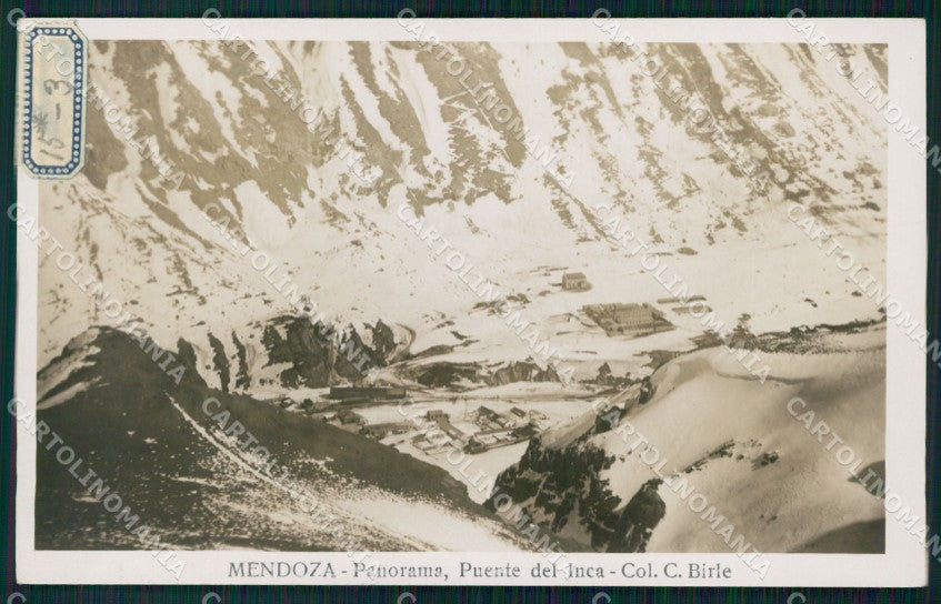 Argentina Mendoza Puente del Inca RPPC postcard XP1111 – fronte