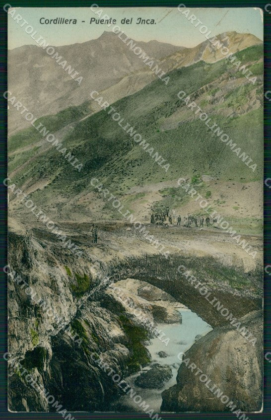 Argentina Mendoza Puente del Inca RPPC postcard XP1115 – fronte