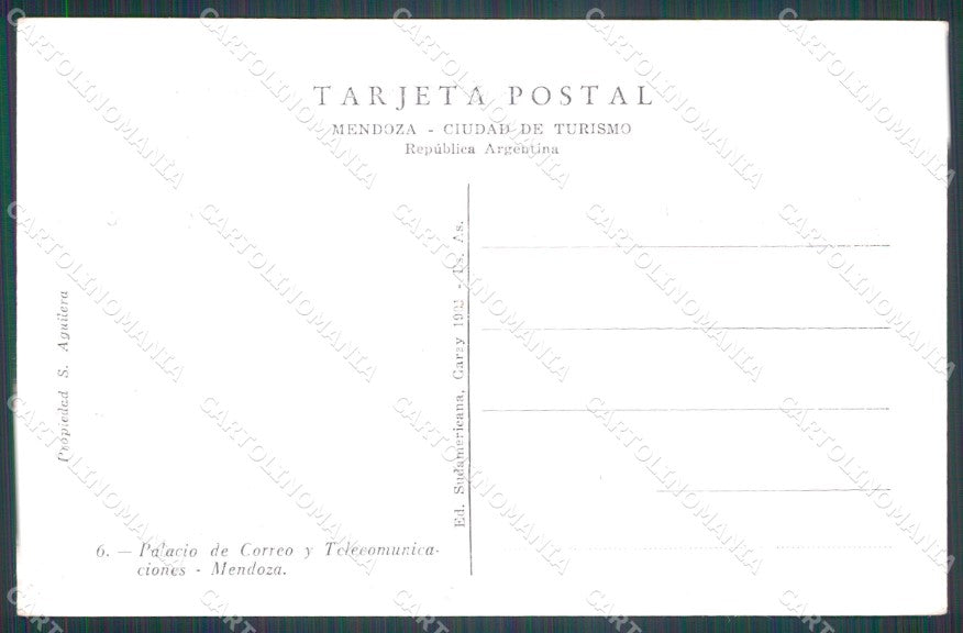 Argentina Mendoza Palacio de Correo postcard XP1117 – retro