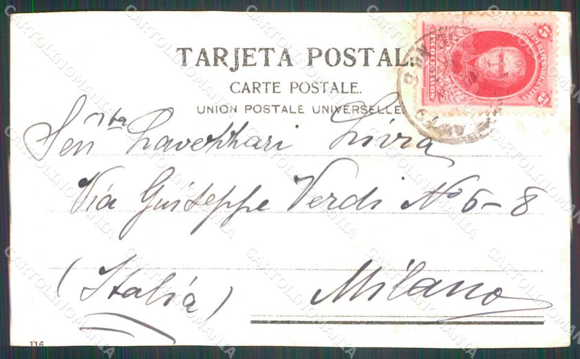 Argentina Mar del Plata TRIMMED postcard XP1124 – retro