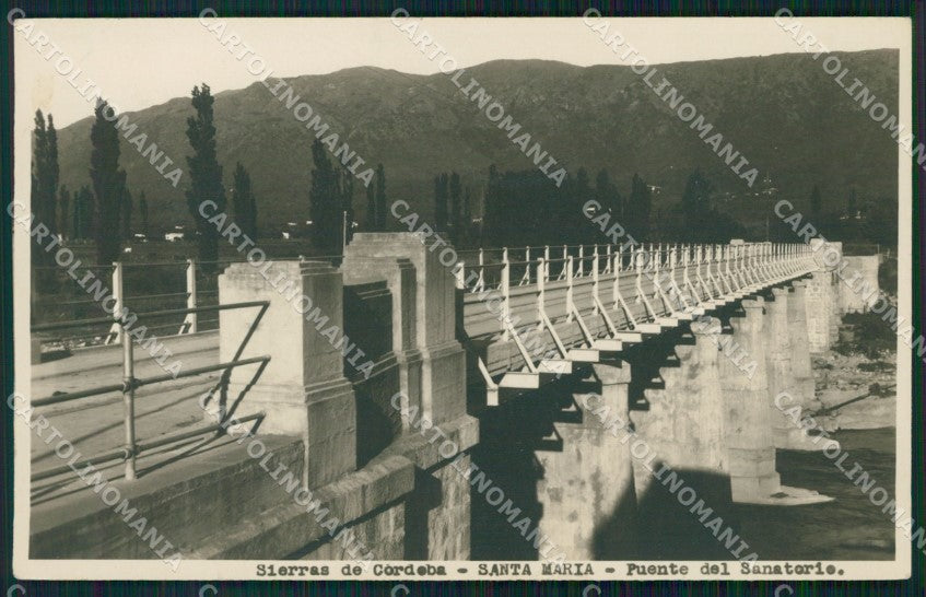 Argentina Sierras de Cordoba Santa Maria Puente Sanatorio RPPC postcard XP1134 – fronte
