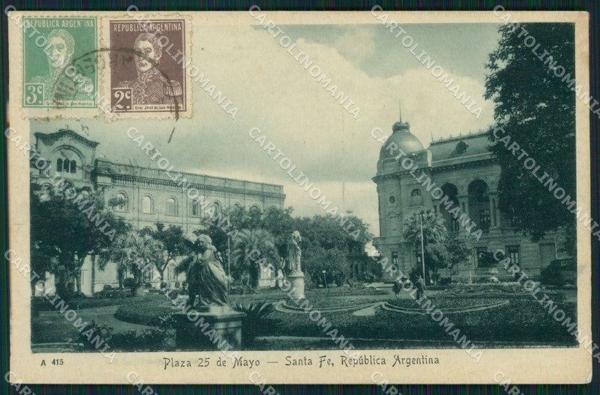 Argentina Santa Fe Plaza 25 de Mayo postcard XP1135 – fronte