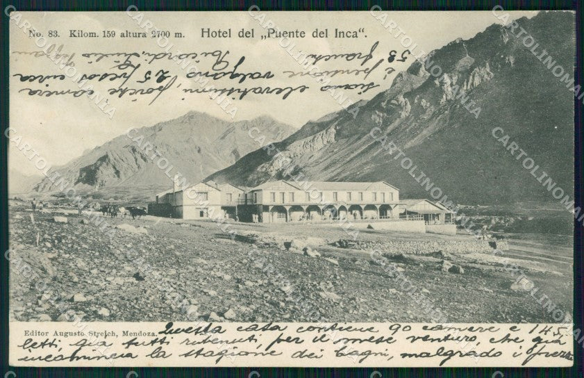Argentina Mendoza Puente del Inca postcard XP1142 – fronte