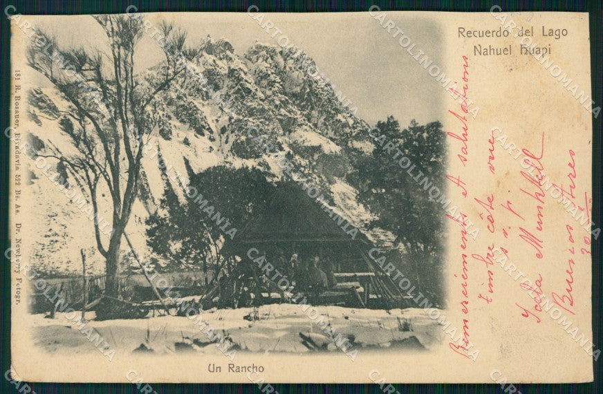 Argentina Lago Nahuel Huapi Patagonia Un Rancho TRIMMED postcard XP1146 – fronte