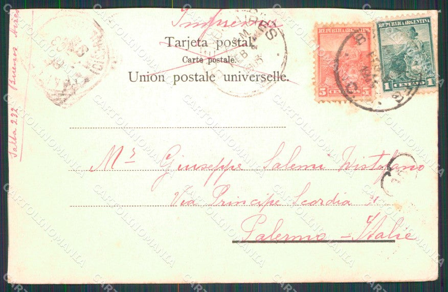 Argentina Lago Nahuel Huapi Patagonia Un Rancho TRIMMED postcard XP1146 – retro