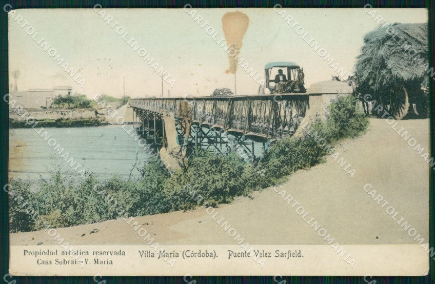 Argentina Cordoba Villa Maria puente Velez Sarfield ABRADED postcard XP1152 – fronte