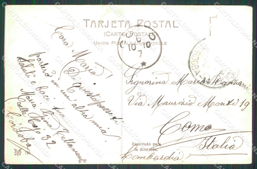 Argentina Cordoba Villa Maria puente Velez Sarfield ABRADED postcard XP1152 – retro