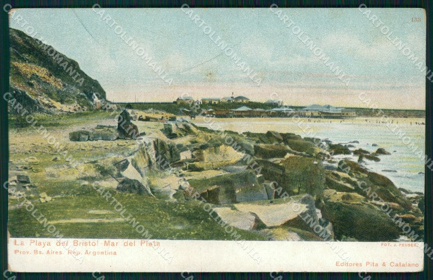 Argentina Mar del Plata Playa Bristol postcard XP1165 – fronte