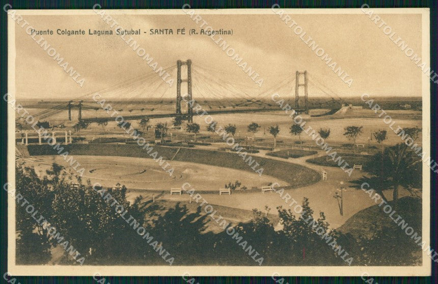 Argentina Santa Fe Puente Colgante Laguna Setubal postcard XP1178 – fronte