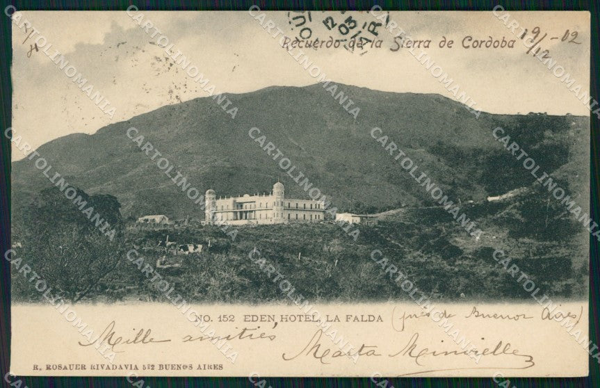 Argentina Buenos Aires Eden Hotel La Falda postcard XP1195 – fronte