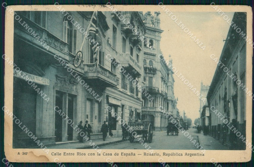 Argentina Rosario Casa Espana CORNER CREASED postcard XP1214 – fronte