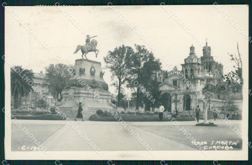 Argentina Cordoba Plaza San Martin RPPC postcard XP1222 – fronte