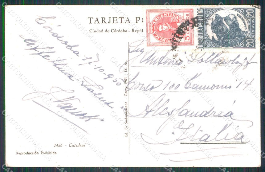 Argentina Cordoba Catedral postcard XP1226 – retro