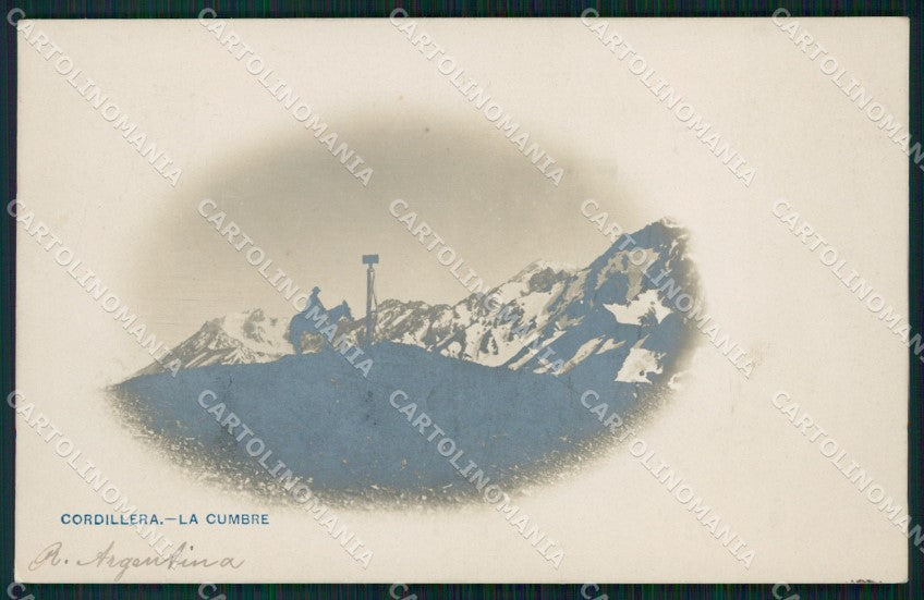 Argentina La Cumbre Cordillera RPPC postcard XP1236 – fronte