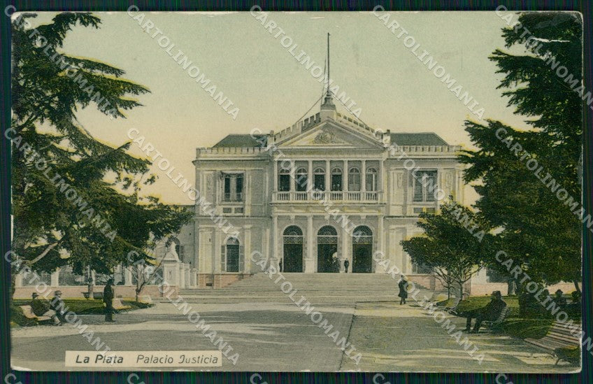 Argentina La Plata Palacio de Policia RPPC postcard XP1237 – fronte