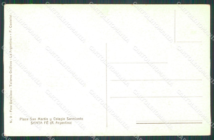 Argentina Santa Fe Plaza San Martin postcard XP1244 – retro