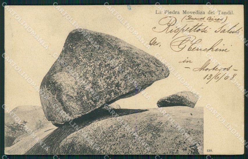 Argentina Sierra del Tandil Pietra Movediza postcard XP1262 – fronte