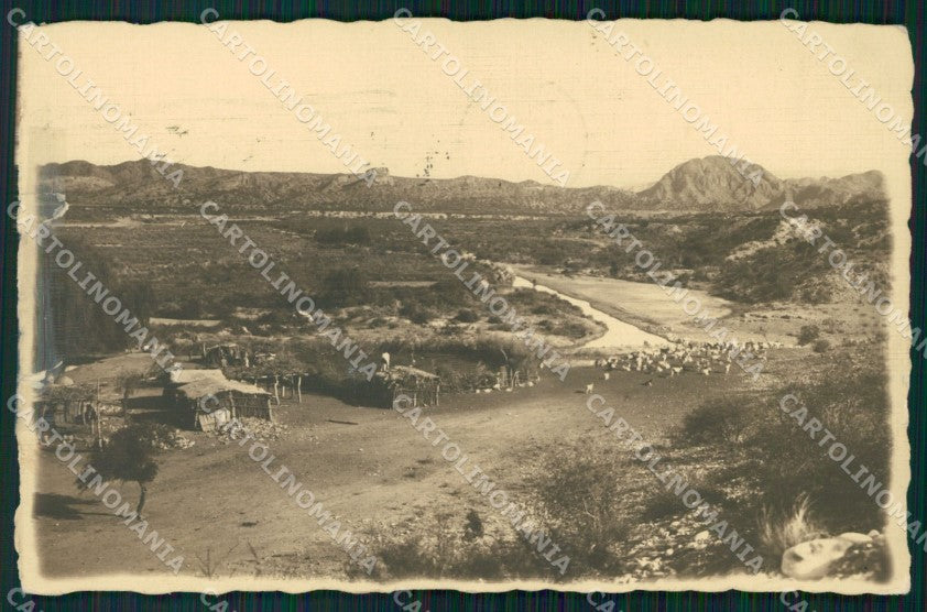 Argentina San Rafael Los Revunos Canal Villa RPPC REPAIRED postcard XP1273 – fronte