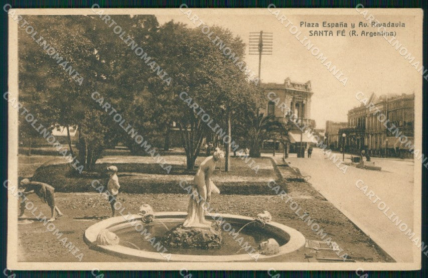 Argentina Santa Fe Plaza Espana postcard XP1278 – fronte