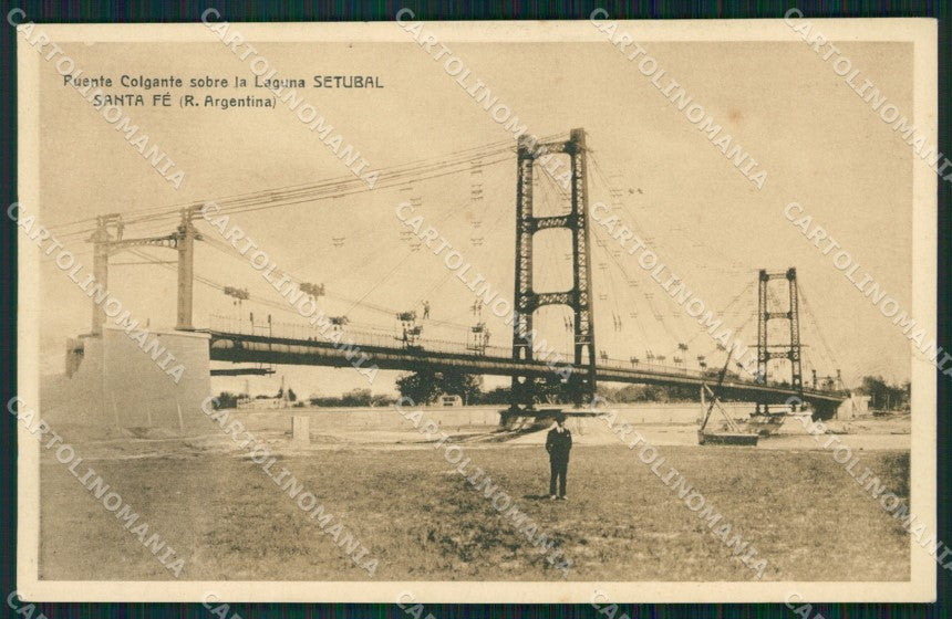 Argentina Santa Fe Puente Colgante Laguna Setubal postcard XP1285 – fronte