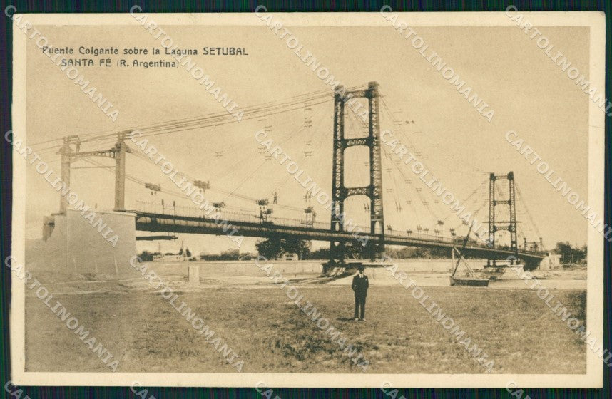 Argentina Santa Fe Puente Colgante Laguna Setubal postcard XP1287 – fronte