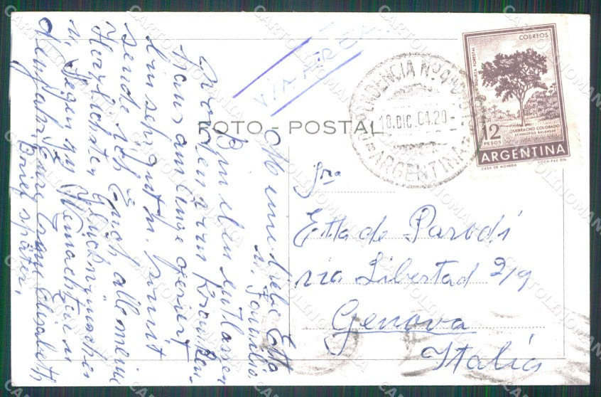 Argentina Canada de Gomez Plaza San Martin RPPC postcard XP1294 – retro